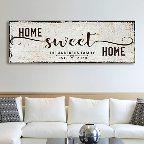TAILORED CANVASES Home Sweet Sign - Large Canvas Rustic Wall