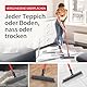Tyroler Japanischer Silikon Besen & | Kehrbesen-Kopf aus 100% Silikon 30 cm | Besen mit Stiel und 140 cm Anti-Rost-Griff | Silikonbesen mit Stiel | Gummibesen Tierhaare | Besen Innen