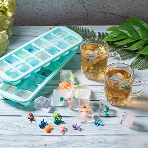 100 mini bebês de plástico, 10 cores, minúsculas estatuetas para chá de bebê, jogo de cubo de gelo,