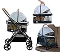 Pet Gear View 360 Pet Stroller Travel System 3-in-1 Carrier, Booster Seat and Stroller with Push Button Entry, Silver Pearl (PG8140NZSP)