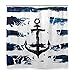 Produktbild vinlin Anchor Wasserdicht Badezimmer Zubehör Vorhang für die Dusche Badewanne Vorhang 182,9 x 182,9 cm