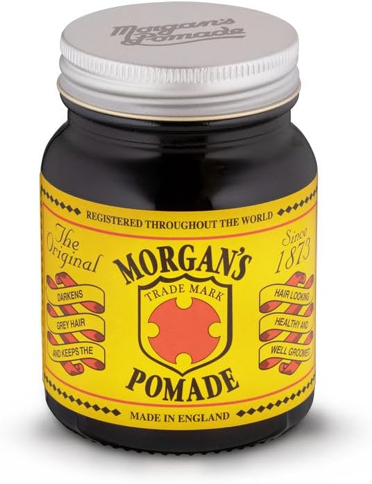 Morgan's Pomade Hair Darkening Pomade, Gradually Darkens Grey Hair, Styles and Adds Shine to Dry Hair, Helps Control Fizz with Vitamin E 100g