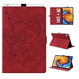 Auslbin Coque pour Lenovo Tab P11 /P11 Plus 2021 Étui de Cuir PU avec Poche de Carte Housse Support Fonction Fente pour Lenovo Tab P11/P11 Plus 11 Pouces TB-J606F/J606X/TB-J607,Rouge