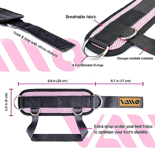 Image of VAIIO Ankle Straps for Cable Machines,Adjustable Comfort fit Neoprene, Reinforce Double D-Ring - Premium Ankle Cuffs to Improve Abdominal Muscles, Lift The Butts, Tone The Legs for Men & Women