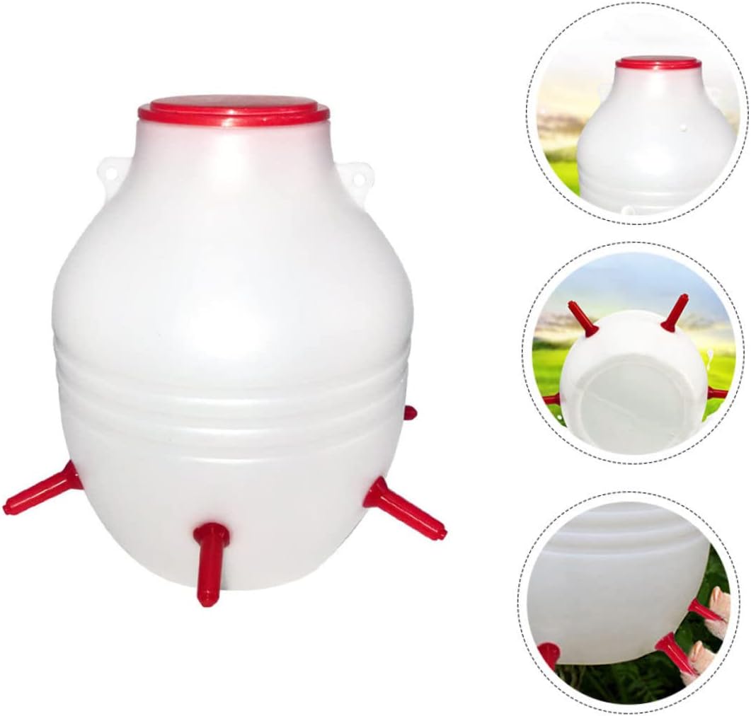 Toyvian Lamb Feeder Bucket with Nipples for Automatic Feeding Large Capacity Milk Feed Pot for Lambs Goats and Poultry Easy to Use Animal Feeding Solution