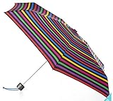 Totes Titan Micro Mini Manual Umbrella With Neverwet Technology, Stripe Hue, 41' Canopy.