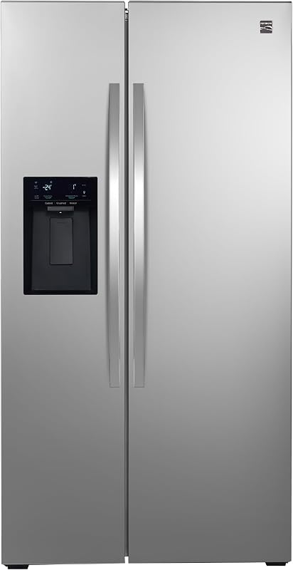 29 cu. ft. 36" Wide Side-by-Side Refrigerator - FPR Stainless Steel | Space Saving Ice & Water Dispenser, Accela Chill, Accela Freeze, Adjustable Glass Shelving, Fingerprint Resistant SS