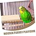 Toddmomy 2pcs Rectangular Bird Platforms for Parakeets Wooden Perch Stand for Birds Fun and Engaging Accessories