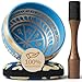 Silent Mind ~ Tibetan Singing Bowl Set ~ Blue Color Design ~ With Dual Surface Mallet and Silk Cushion ~ Promotes Peace, Chakra Healing, and Mindfulness ~ Exquisite Gift