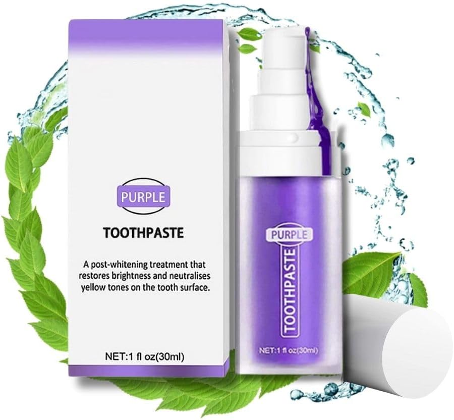 Purple Toothpaste for Teeth Whitening, Purple Toothpaste, Purple Teeth Whitening Toothpaste, Colour Correcting Toothpaste for Teeth whitening, Teeth Whitener