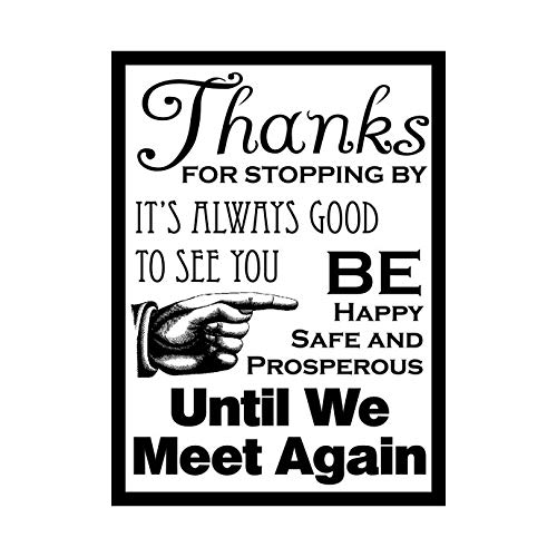 Amazon.com: Thanks for Stopping By Wall Decal - 16" Tall x 12" Wide ...