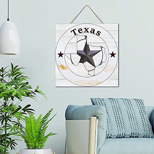 Plaque murale décorative en bois vieilli motif étoile solitaire du Sud 30,5 cm