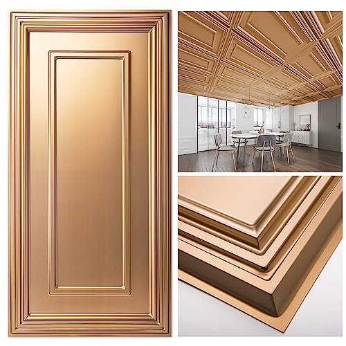 Image of Art3d Drop Ceiling Tiles, 24x48in. Bronze (12-Pack)