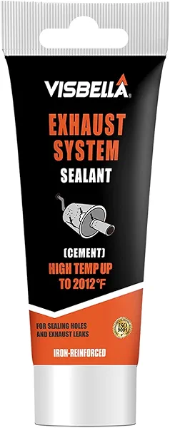 Visbella Auto Vehicle Exhaust System Sealant, Non-Slumping Professional Repair Crack Adhesive Super Glue Sealer for Car Mufflers, Tailpipes, Catalytic Converters (Tube, Gram, 75)