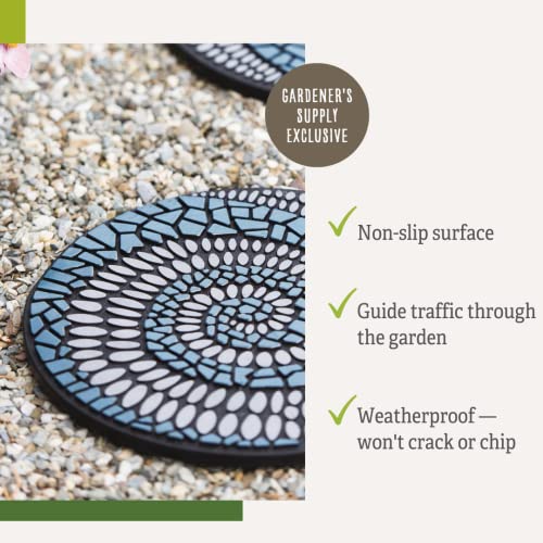 Gardeners-Supply-Company-Flagstone-Recycled-Rubber-Stepping-Stone-For-Garden-Walkway-Outdoor-Patio-Decor-Lawn-Pathway-Landscaping-Stepping-Blocks-Eco-Friendly-Recycled-Rubber-12-x-12-x-75-H