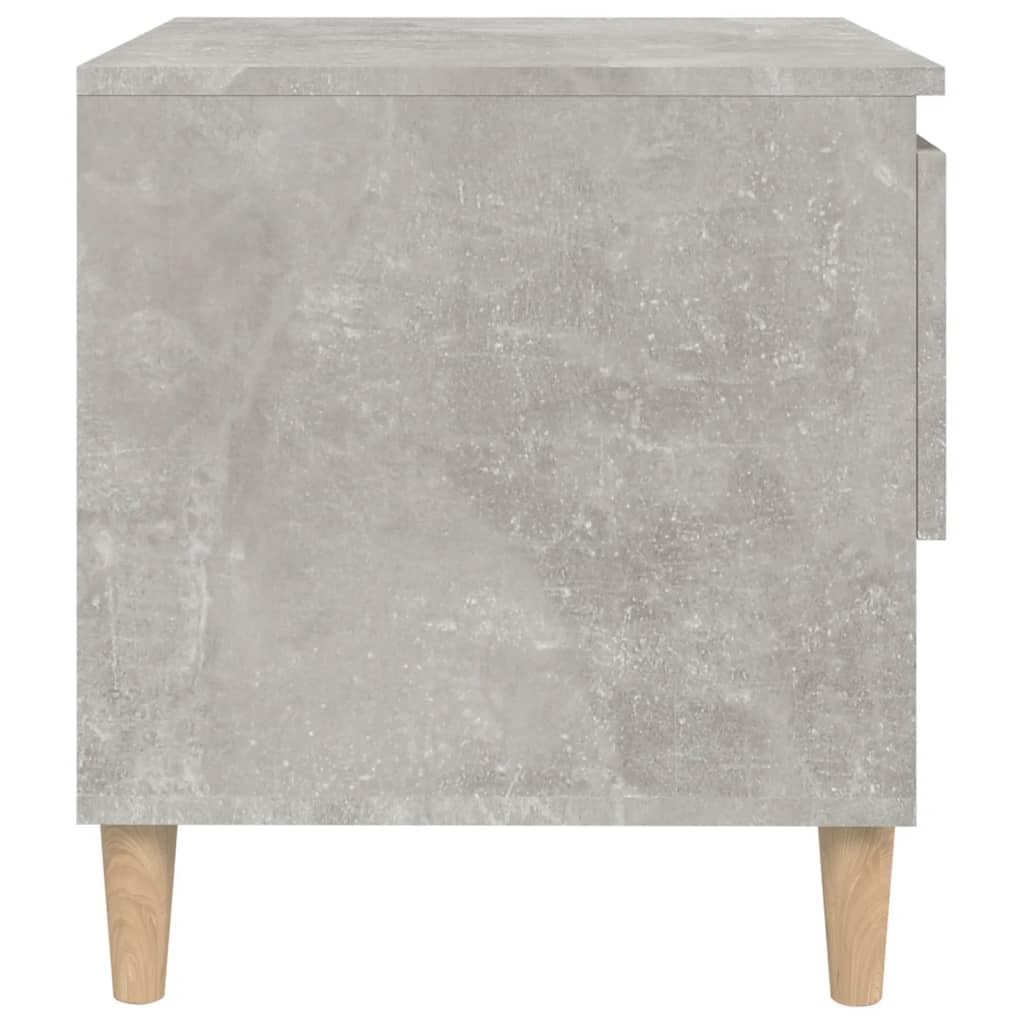 Comodini 2 Pz, Grigio Beton, 50x46x50 Cm, Legno Ingegneria | Pratico stoccaggio, piano stabile, montaggio semplice, fissaggio a parete incluso