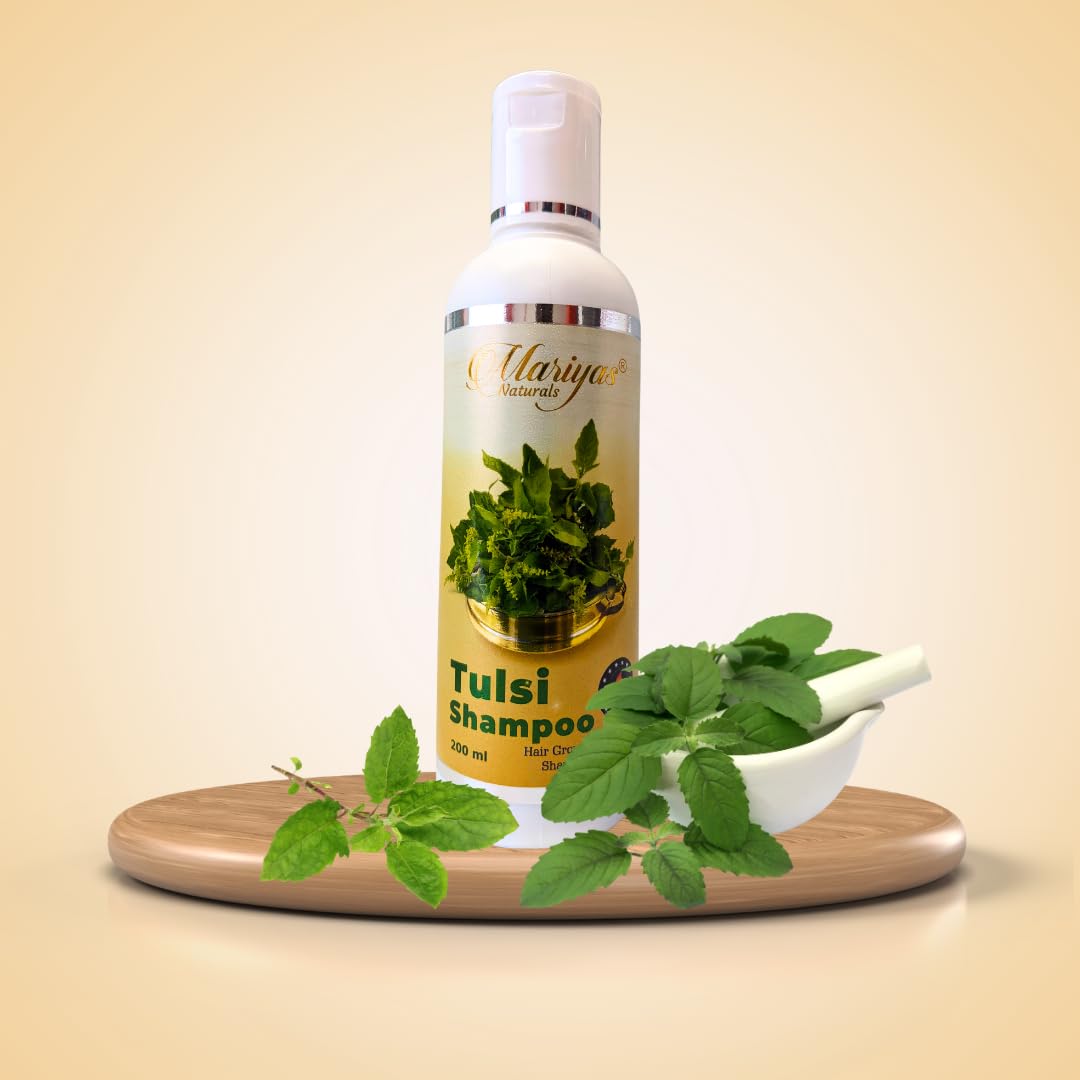Mariyas Naturals Tulsi & Amla Herbal Shampoo for Hair Growth, Strengthens Roots & Nourishes Scalp, 200ml Flip-Cap Bottle, For Men & Women-image-32