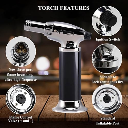 Lux Life Kit de defumador de bourbon: máquina de coquetel com tocha, infusor de uísque, 6 sabores de