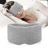 Smoott Sleep Eye Mask for Men Women, Soft Modal Sleeping Mask & Blindfold- Adjustable Night Sleep Masks , 100% Blackout Eye Mask, Soft Comfort Eye Shade Cover for Travel Airplane Yoga Nap Grey