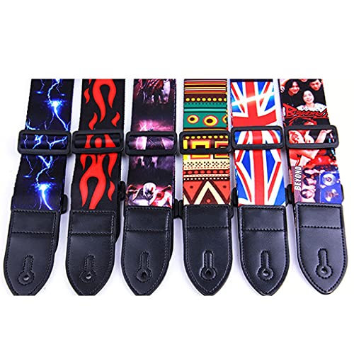 Guitar Strap Acoustic Electric Guitar Bass Multi-Color Guitar Belt Adjustable Colorful Printing Nylon Straps (Color : E… - Les Beatles, Paul McCartney, John Lennon, RIngo Starr, George Harrison Guitar Strap Acoustic Electric Guitar Bass Multi-Color Guitar Belt Adjustable Colorful Printing Nylon Straps (Color : E… – Image 5