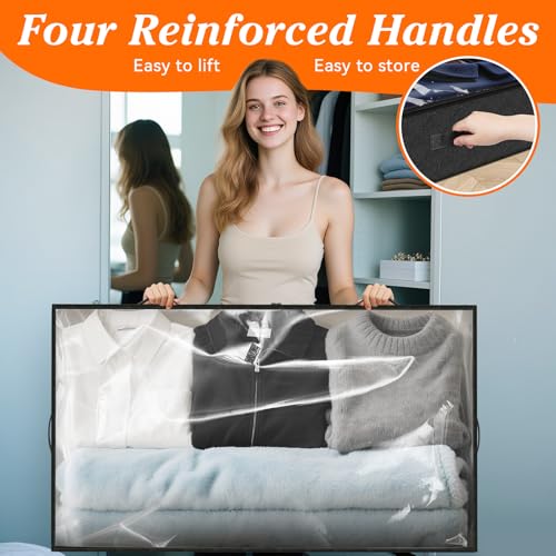 Rangement avec porte-étiquette pour vêtements sous le lit - 5