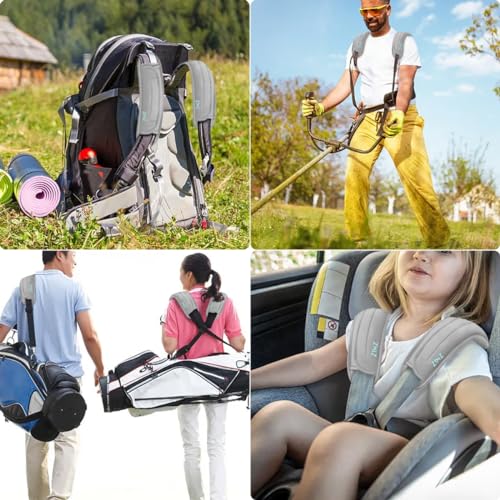 Image of ZINZ 2-Pack Universal Shoulder Pad with Ultra thick Cushion for Bag Luggage Bag Crossbody, Plus Long & Anti-Slip & Breathable,Gray-2Pack