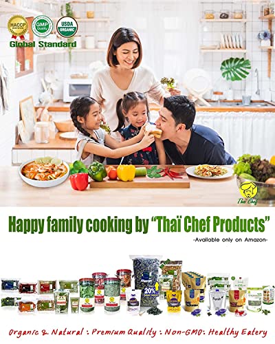 Thai Chef Thaï Chef & Lumlum : 100 % Organic Paste Set & Coconut Cream With Usda , Happc ,Gpm Certified : Starter Kit For 2-4 Serving Red #TOP6