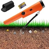 Metal Detector Pinpointer - Professional Waterproof Handheld Pin Pointer Wand for Adults & Kids (Orange)
