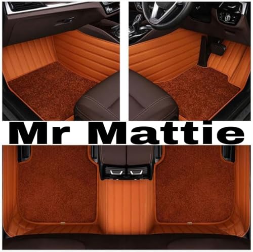 Image of Mr Mattie 10D Car Floor Mats Compatible with Kia Carnival Limousine, Tan /Coffee