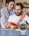 Imagen de CIVO Reloj Hombre Fácil de Leer: Acero Inoxidable Plateado Analógico Esfera Grande Negro Impermeable