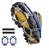 Pnosnesy Walk Traction Cleats,24 Spikes Crampons for Shoes,Ready Ice Cleats - Unisex with Durable Alloy Teeth for Outdoor Activities, Climbing Mountaineering,Walking,Hiking