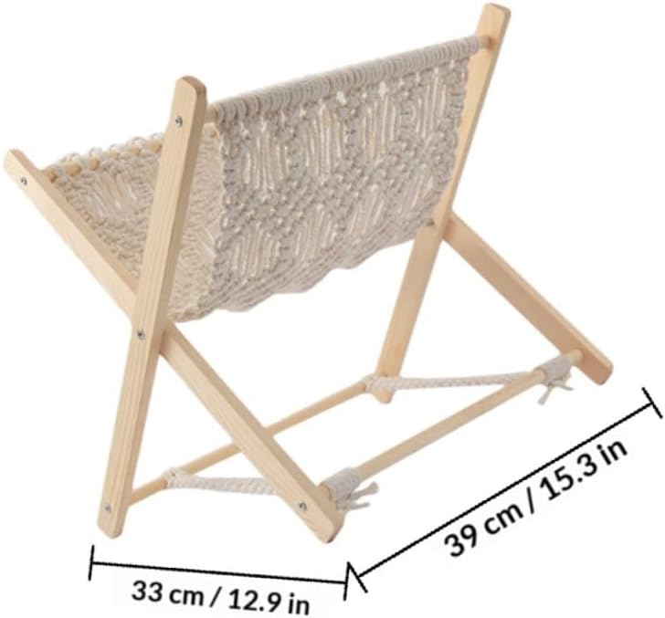 VICASKY Cotton Rope Woven Magazine Organizer and Sundries Storage Rack Foldable Rustic Living Room Book Storage Stand