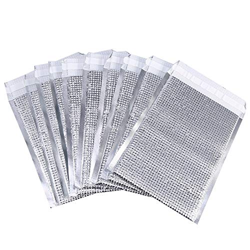 10 Unids/set de Bolsas Aislantes Térmicas Desechables, Bolsa de Almacenamiento de Alimentos con Aislamiento de Papel de Aluminio, Forro de Caja Térmica para Camping Picnic (Los 35 * 40cm)