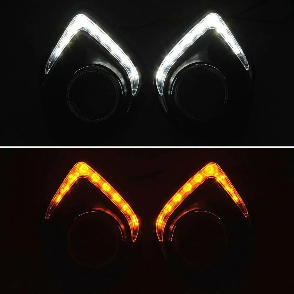 Luces LED De Circulación Diurna DRL Para Coche Para Mitsubishi Para ASX 2013-2014 Luz Diurna Faro Antiniebla Impermeable Foco De Trabajo