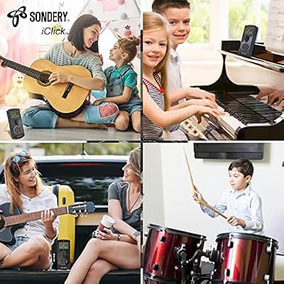 Sondery Digital Metronome for Guitar Piano Drum and All Instruments, Woman Vocal Counting Option, Direct Controls via Buttons, Easily Reading Big Screen, Power by Batteries or USB