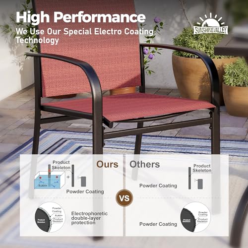 Image of SUNSHINE VALLEY 9pc Patio Dining Set, Extendable Metal Table & 8 Chairs
