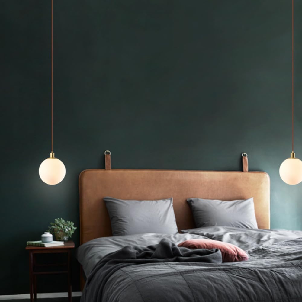 Lámpara Colgante empotrada con portalámparas E27, portalámparas de Metal, Pantalla de Cristal, luminarias de Estilo Creativo, lámpara Colgante para hoteles, restaurantes y cafeterías.