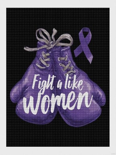 Pintura de diamante redonda QAZWSX de la cinta del lupus, el regalo perfecto Lucha como una mujer