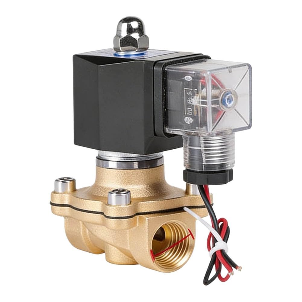 Válvula solenoide de latón normalmente cerrada de 24 V CC de acción