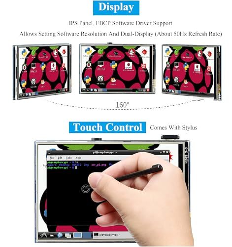 Image of 3.5inch Touch Screen Compatible with Raspberry Pi 5 /Pi 4B /3B+ /3B /Zero /Pi Zero 2W /Zero W /Zero WH /CM5 /CM4, 480x320 IPS Display, 160 Viewing Angle, SPI Touch Port