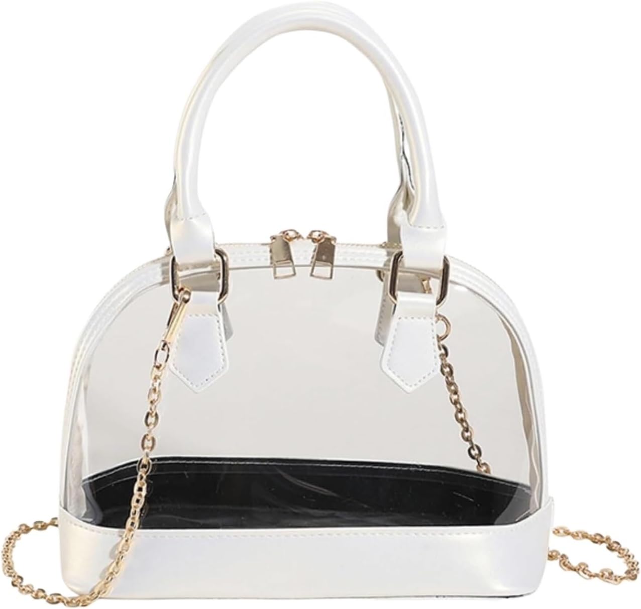 Clear Purse Stadium Approved Clear Crossbody Shoulder for Women Handbag Purses for Concerts Sports Events Festivals(Red)