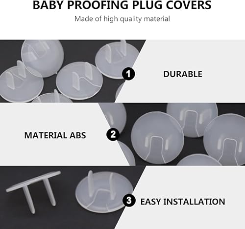 Miniatura 6 de Cubiertas de salida Cubierta eléctrica Cubierta de enchufe a prueba de niños Cubiertas de enchufe de salida Cubiertas de enchufe de seguridad para