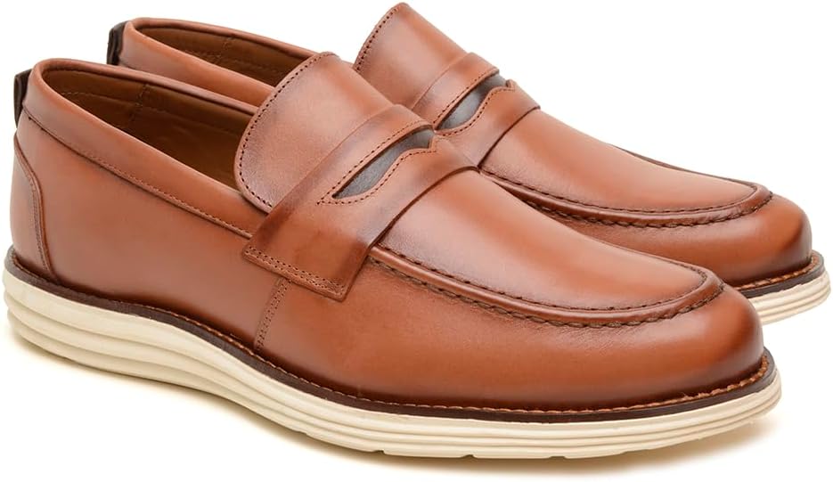Sapato Casual Masculino Loafer Mocassim Couro Elegante