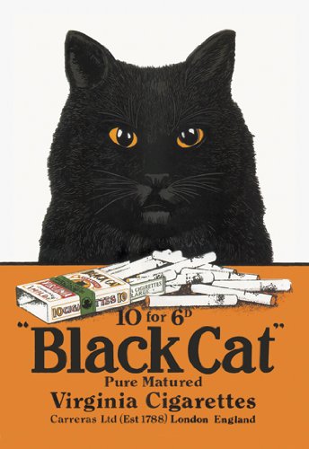 Amazon.com: Buyenlarge Black Cat Pure Matured Virginia Cigarettes