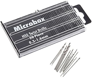 Yakamoz 20Pcs 0.3-1.6mm Shank Mini Micro Drill Bit Set Twist Drill DIY Kit Rotary Hand Tools