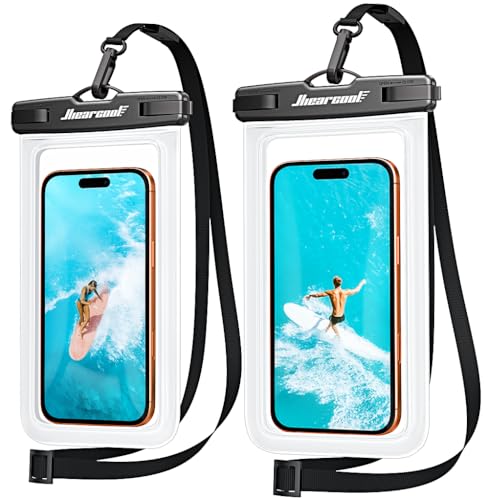 Hiearcool Waterproof Phone Pouch, Waterproof Phone Case with Crossbody Lanyard Compatible for iPhone...