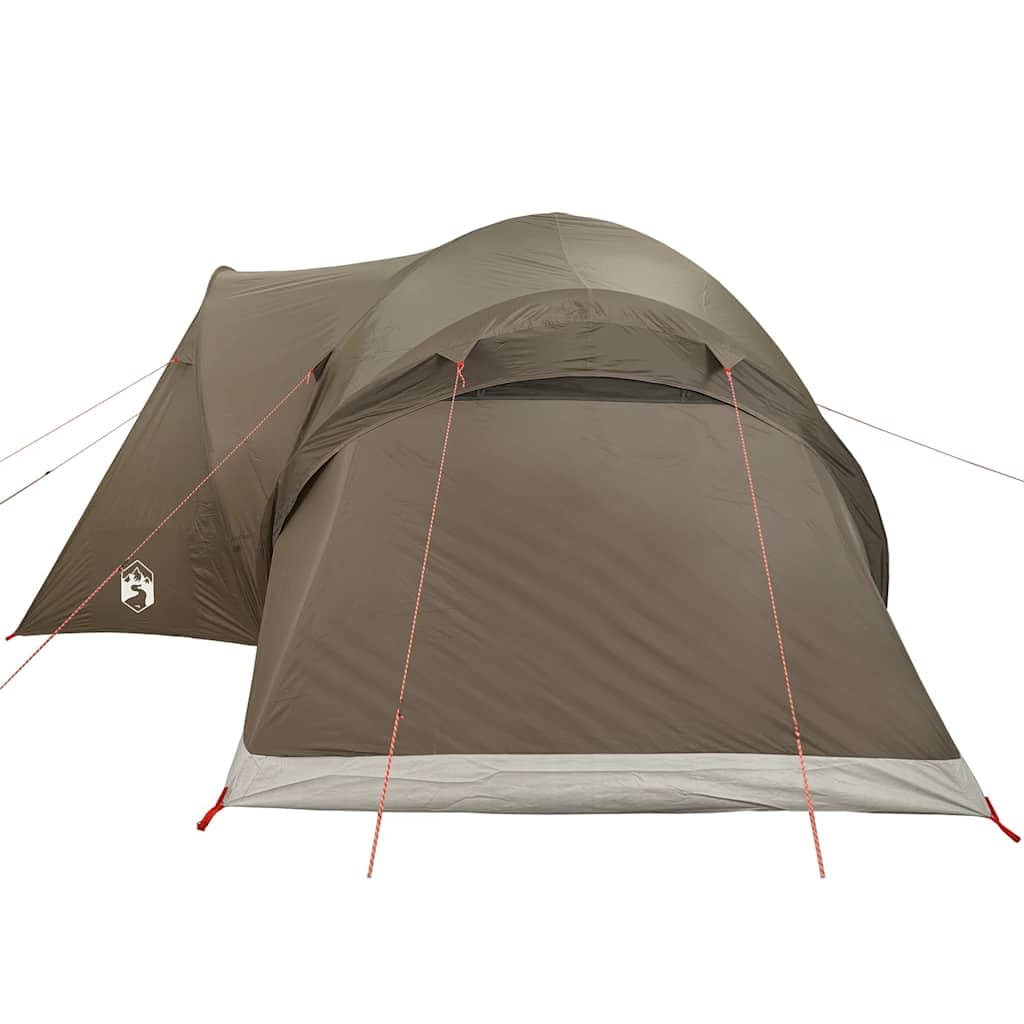 Tienda de campaña para 6 personas con conexión E, impermeable, color marrón