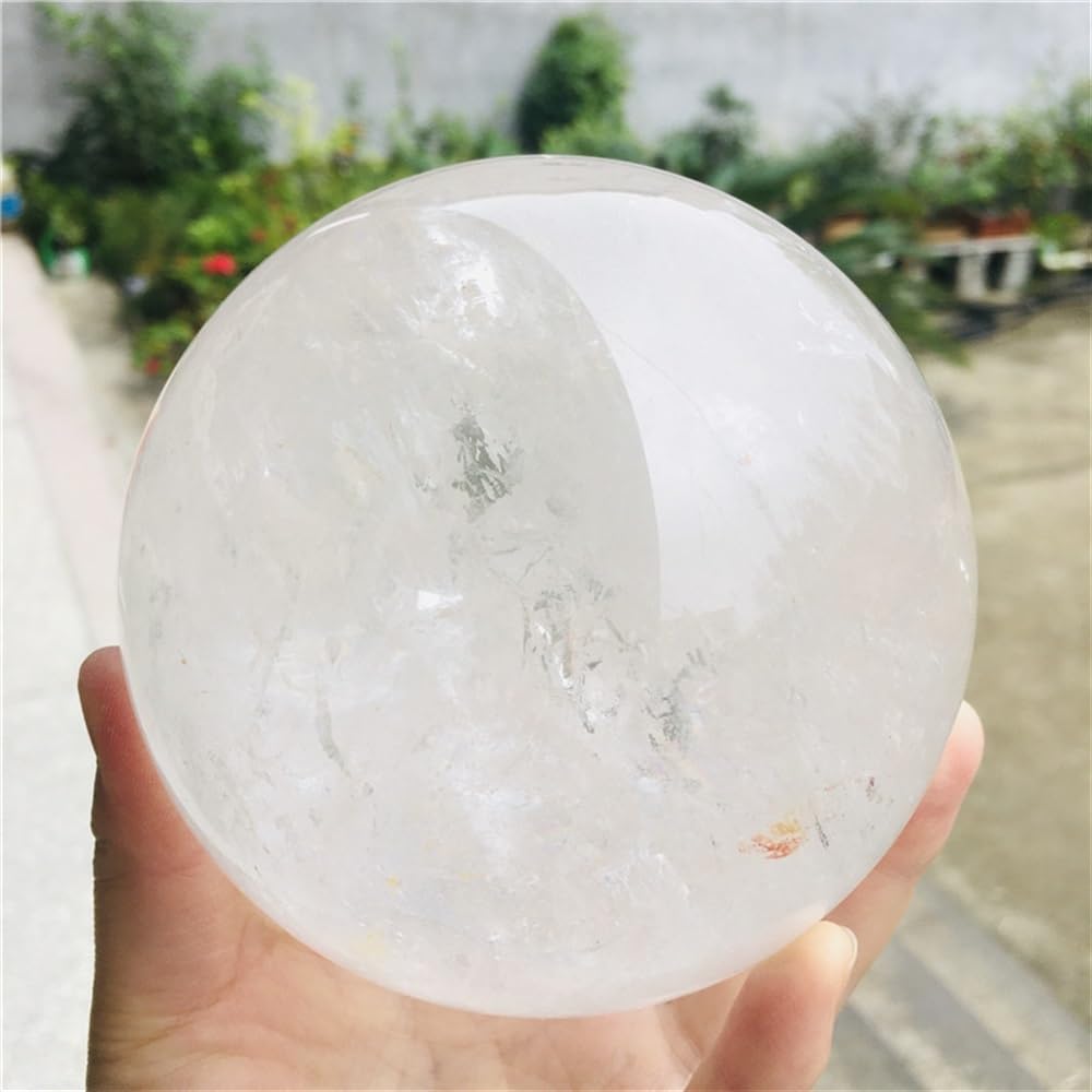 SHFTQXSLAT Clear White Crystal Quartz Sphere Ball Collection Ornaments (Size : 800-900g)