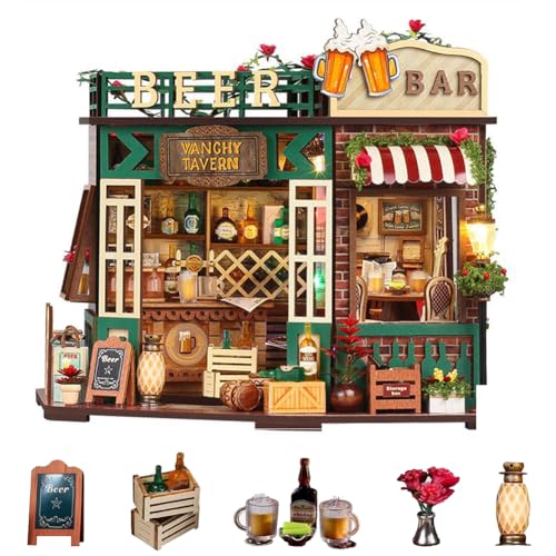 Kits de maison miniature en bois à faire soi-même le cadeau idéal adulte