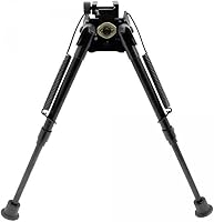 Vista 2 de Harris Engineering Picatinny Sporting BiPod con base con bisagras, 9-13 pulgadas, negro, S-LP SLP